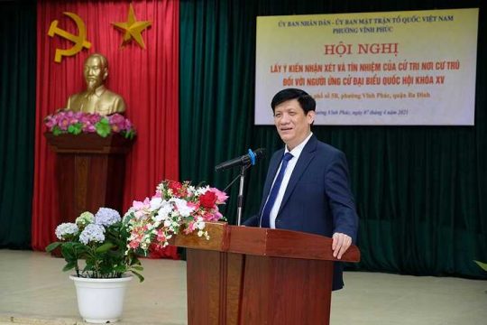 100% cử tri nơi cư trú nhất trí giới thiệu Bộ trưởng Bộ Y tế Nguyễn Thanh Long ứng cử Đại biểu Quốc hội khoá XV 2 100% cử tri nơi cư trú nhất trí giới thiệu Bộ trưởng Bộ Y tế Nguyễn Thanh Long ứng cử Đại biểu Quốc hội khoá XV